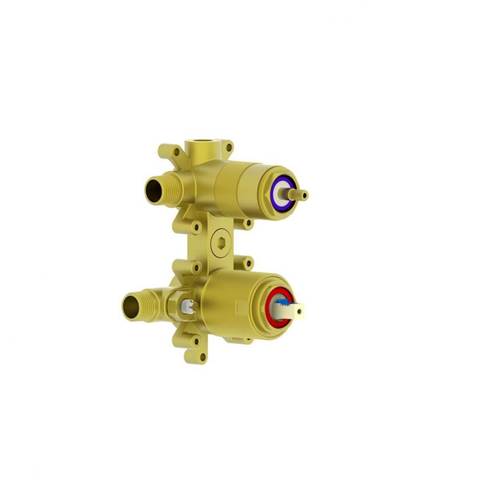 Pressure Balanced Rough Valve With 2-Way Diverter (Non-Shared Ports)