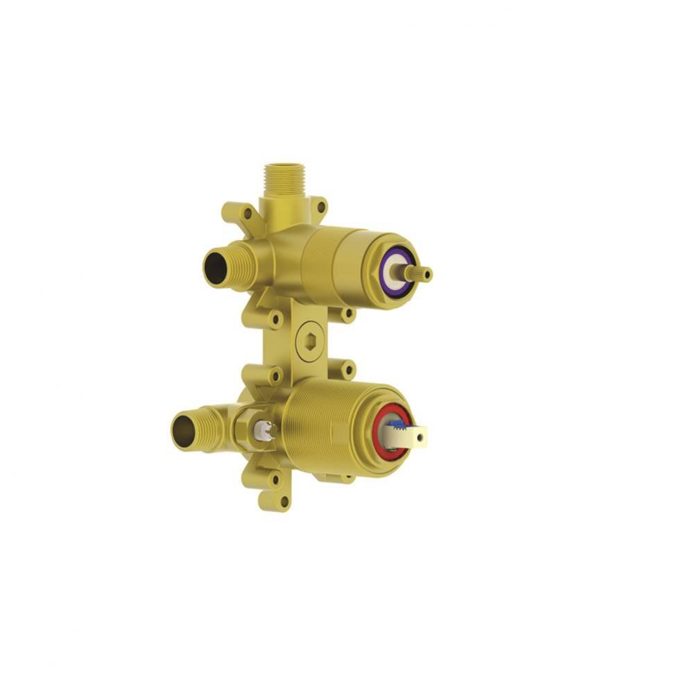 Pressure Balanced Rough Valve With 3-Way Diverter (Shared Ports)