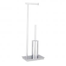 BARiL A85-2049-40-CC - Toilet paper holder with toilet brush on pedestal