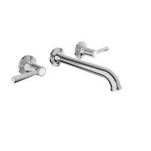 BARiL B20-8044-00L-CC-050 - 2 handles wall-mounted lavatory faucet, drain not included