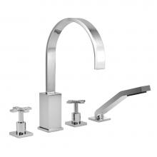 BARiL B26-1481-07-CD - 4-Piece Deck Mount Tub Filler With Hand Shower