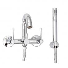 BARiL B66-0901-02-** - Modern, exposed tub-shower mixer with hand shower