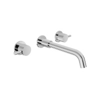 BARiL B66-8041-00L-CC-050 - 2 handles wall-mounted lavatory faucet, drain not included