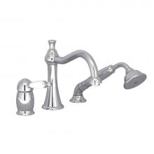 BARiL B74-1341-01-LB-150 - 3-piece deck mount tub filler with hand shower