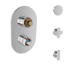 BARiL T80-9191-00-CC - Trim only for pressure balanced shower control valve with 3-way diverter (without handle)