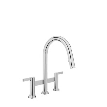 BARiL CUI-9320-02L-CC - Bridge kitchen faucet with 2-function pull-down spray