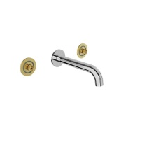 BARiL T80-8046-00L-CC-050 - Trim only for for 2 handles wall-mounted lavatory faucet (without handle), drain not included