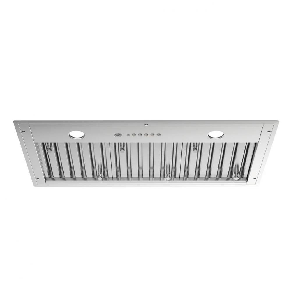 Insert Hood, 36'', 18.25'' D, Baffle Filter, Electronic Push Controls, 2 LED L