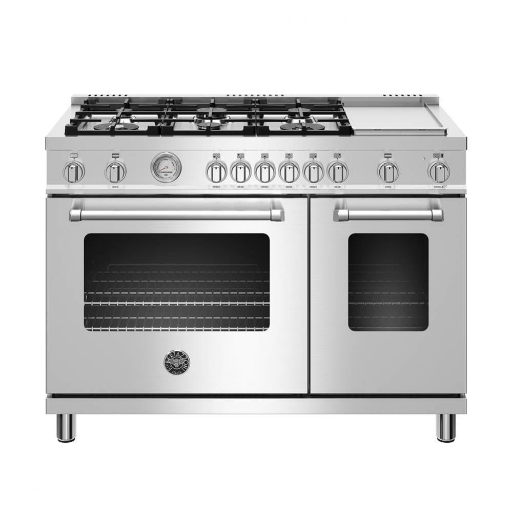 Master Series Range, Electric Oven, 6 Aluminum Burners Plus Griddle, 48''