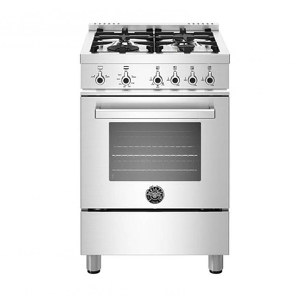 Professional Series Range, Gas Oven, 4 Brass Burners, 24''