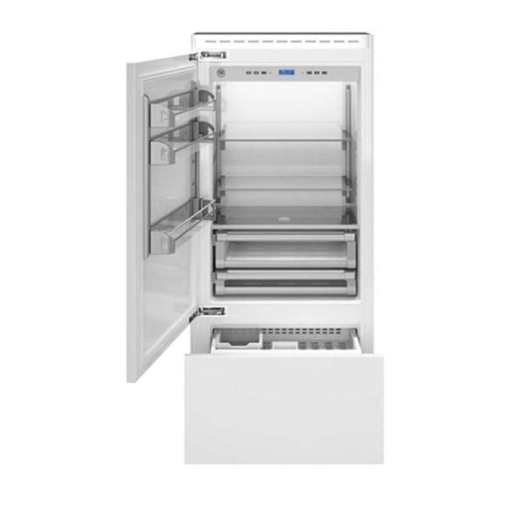 Built-In Bottom Mount Refrigerator, 30'', Left Swing, 36'', Panel Ready
