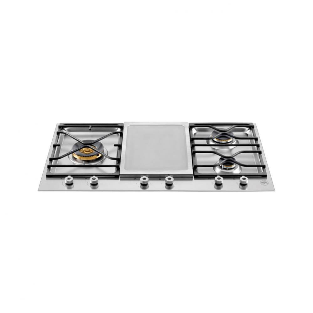 36'' Pro Series Cooktop; 3 Burners - 18K BTU LEFT, Griddle