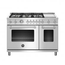 Bertazzoni MAST486GGASXT - Master Series Range, Gas Oven, 6 Brass Burners Plus Griddle, 48''