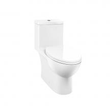 Caroma Canada 989900W - Caravelle 1pc Top Button Flush With Soft Closing Seat