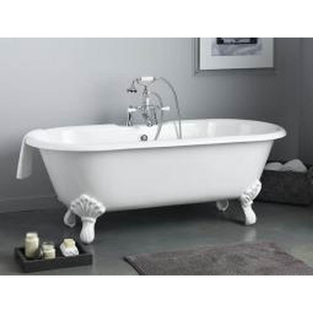 REGAL Cast Iron Bathtub with Continuous Rolled Rim and Shaughnessy Feet