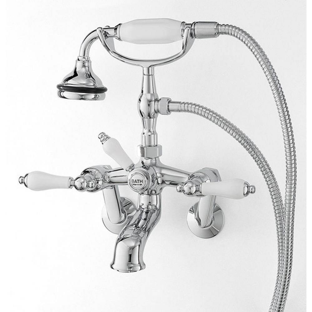 5100 SERIES Wall-Mount Tub Filler - Lever Handles - Porcelain Accents