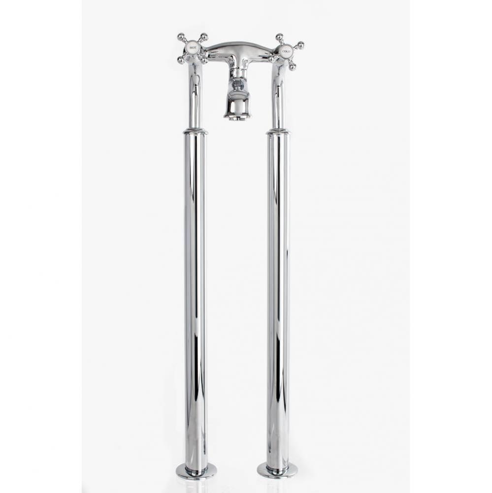 5100 SERIES Basic Free-Standing Tub Filler with Concealed Stop Valves - Cross Handles