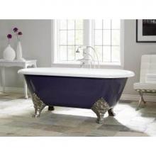Cheviot Products Canada 2160-WW-8-WH - CARLTON Cast Iron Bathtub with Faucet Holes