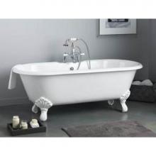 Cheviot Products Canada 2169-WC-WH - REGAL Cast Iron Bathtub with Continuous Rolled Rim and Shaughnessy Feet