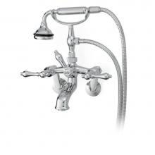 Cheviot Products Canada 5115-CH-LEV - 5100 SERIES Wall-Mount Tub Filler - Lever Handles - Metal Accents