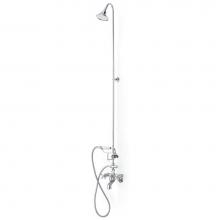 Cheviot Products Canada 5160-CH-LEV - 5100 SERIES Tub Filler with Hand Shower and Overhead Shower - Lever Handles