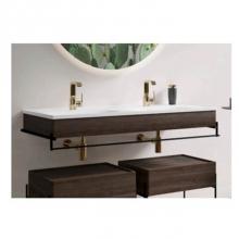 Cheviot Products Canada 1306-WH-1-EL - EQUAL Double Console Sink