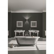 Cheviot Products Canada 2163-PL - SANDRINGHAM Cast Iron Bathtub with Burnished Exterior