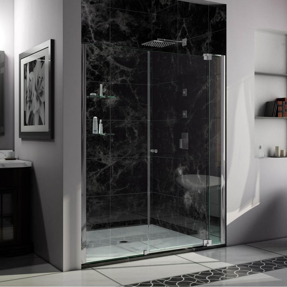 DreamLine Allure 65-66 in. W x 73 in. H Frameless Pivot Shower Door in Chrome