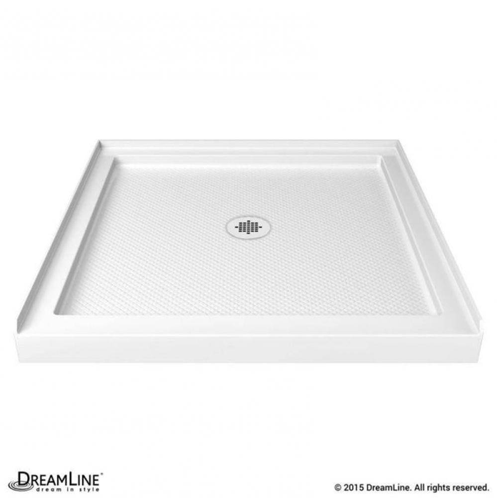 DreamLine SlimLine 32 in. D x 32 in. W x 2 3/4 in. H Center Drain Single Threshold Shower Base in