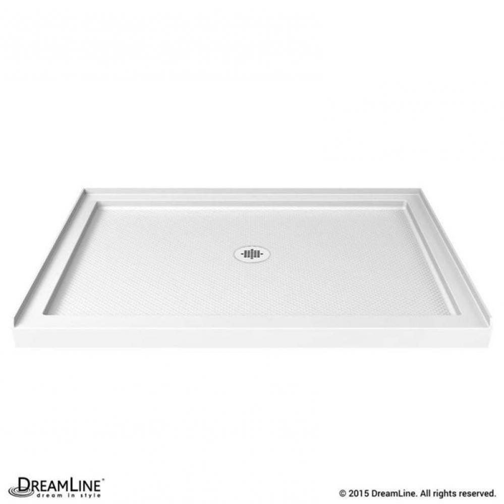 DreamLine SlimLine 32 in. D x 42 in. W x 2 3/4 in. H Center Drain Single Threshold Shower Base in