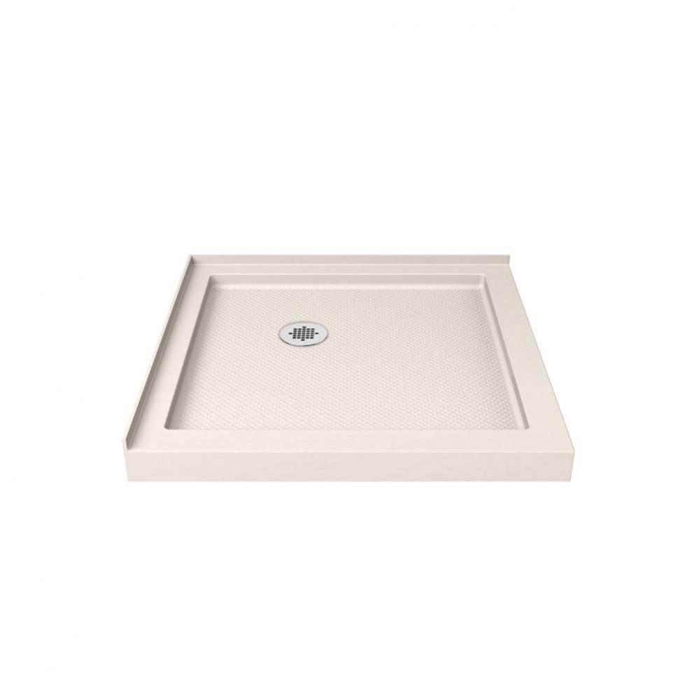 DreamLine SlimLine 42 in. D x 42 in. W x 2 3/4 in. H Double Threshold Shower Base in Biscuit