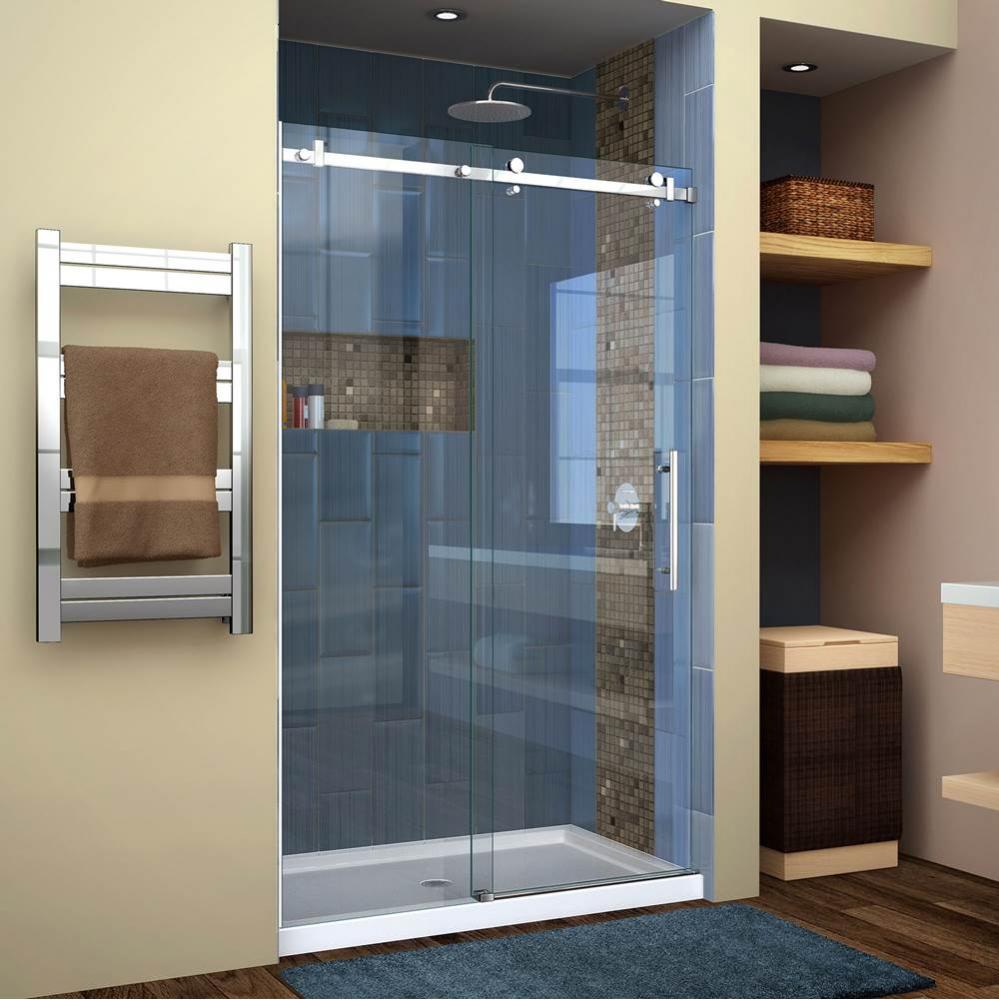 DreamLine Enigma Air 44-48 in. W x 76 in. H Frameless Sliding Shower Door in Polished Stainless St