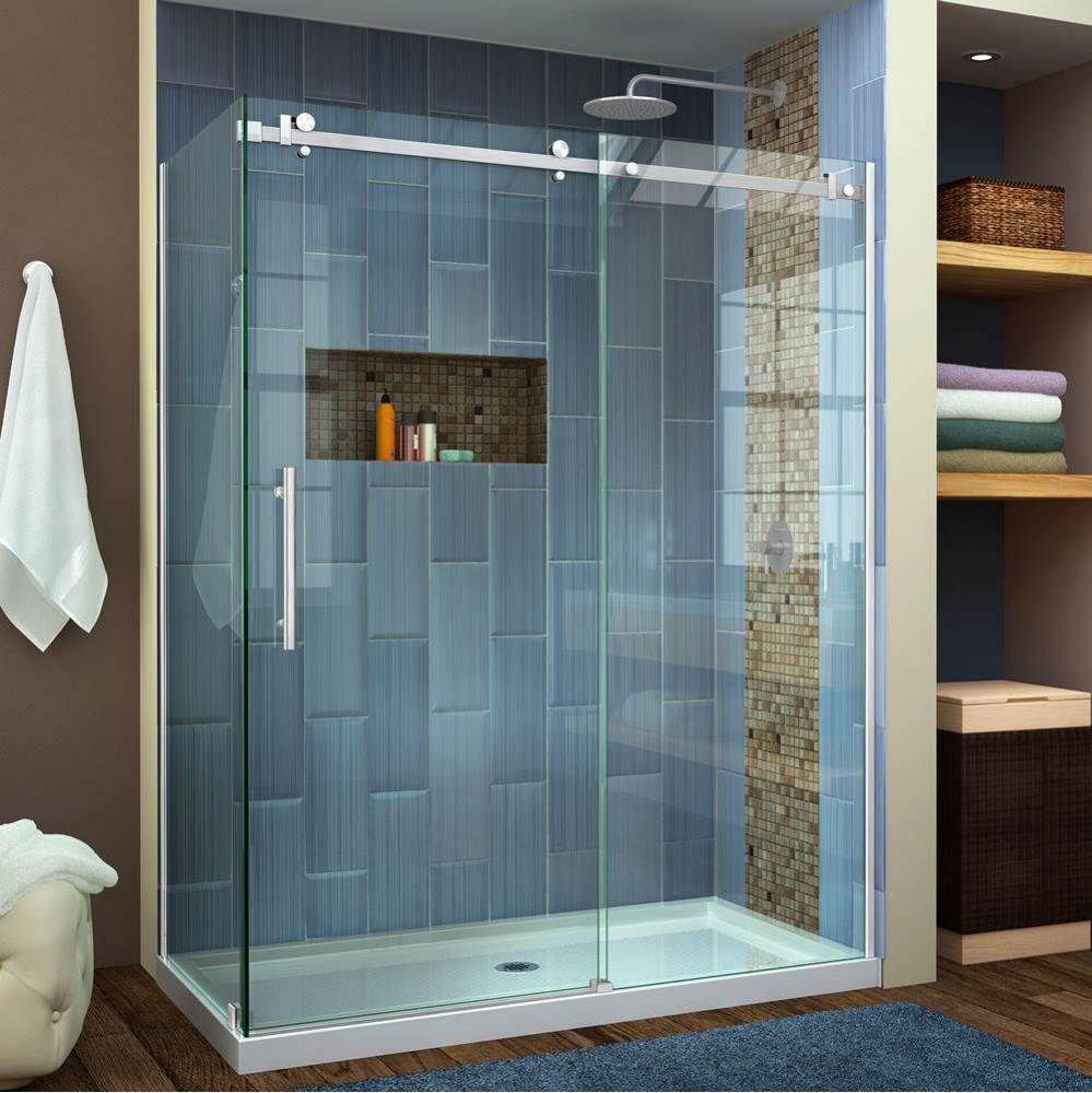 DreamLine Enigma Air 34 3/4 in. D x 60 3/8 in. W x 76 in. H Frameless Sliding Shower Enclosure in