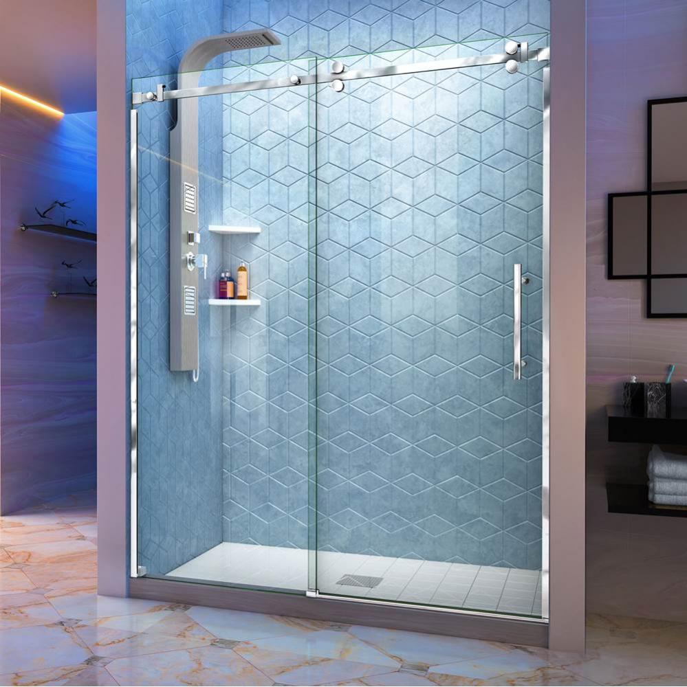 DreamLine Enigma Sky 56-60 in. W x 76 in. H Frameless Sliding Shower Door in Polished Stainless St