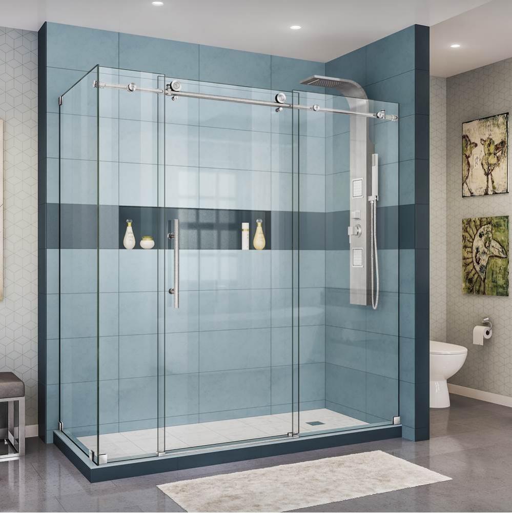 DreamLine Enigma-X 32 1/2 in. D x 72 3/8 in. W x 76 in. H Fully Frameless Sliding Shower Enclosure
