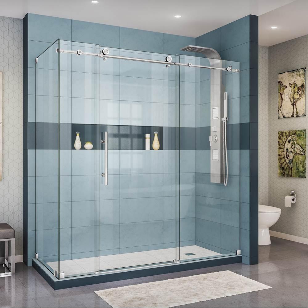 DreamLine Enigma-X 34 1/2 in. D x 72 3/8 in. W x 76 in. H Fully Frameless Sliding Shower Enclosure