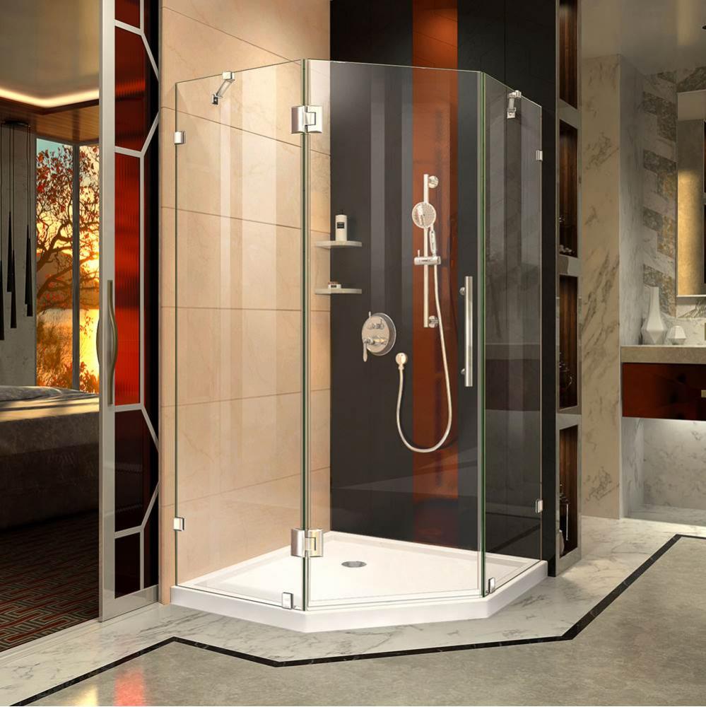 DreamLine Prism Lux 34 5/16 in. D x 34 5/16 in. W x 72 in. H Fully Frameless Hinged Shower Enclosu