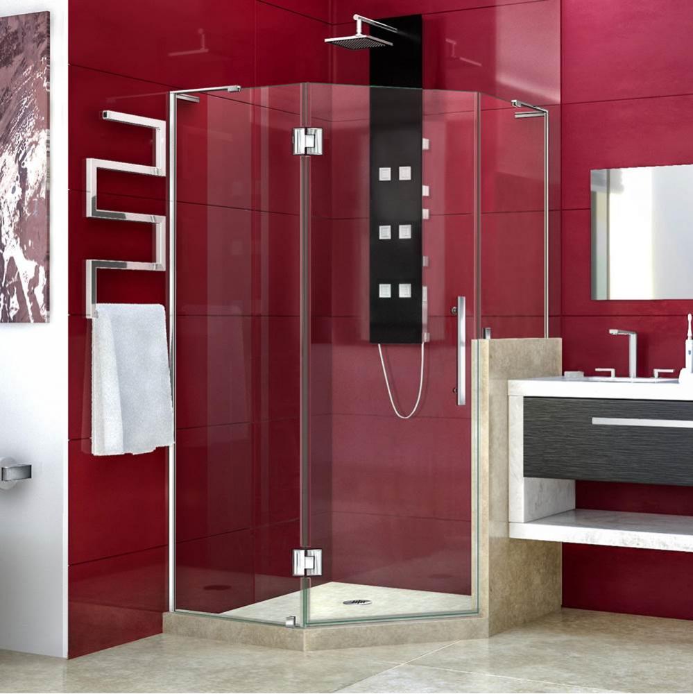DreamLine Prism Plus 40 in. x 72 in. Frameless Neo-Angle Hinged Shower Enclosure with Half Panel i