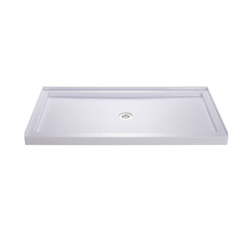 DreamLine SlimLine 36 in. D x 54 in. W x 2 3/4 in. H Center Drain Single Threshold Shower Base in