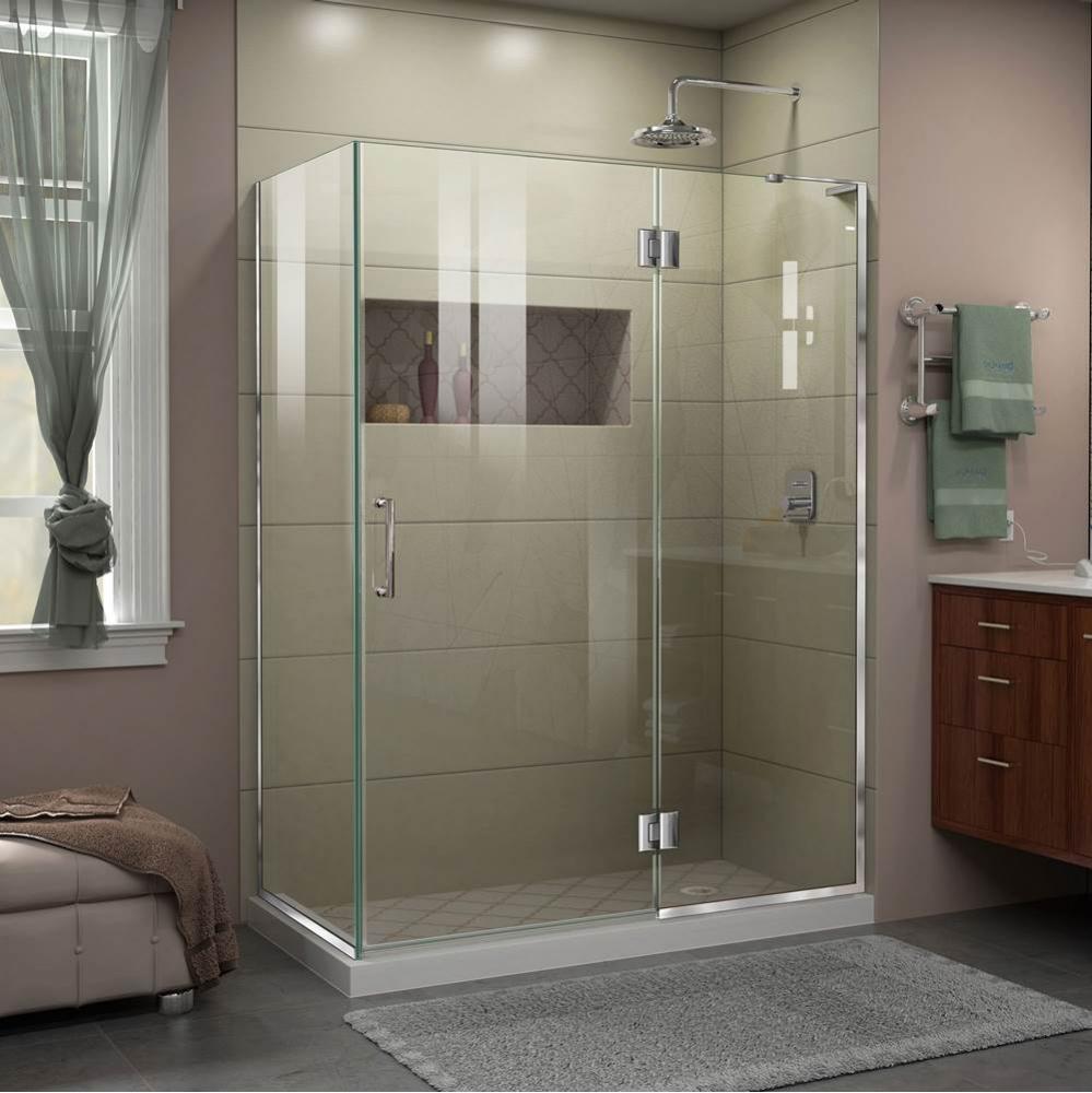 DreamLine Unidoor-X 47 3/8 in. W x 30 in. D x 72 in. H Hinged Shower Enclosure in Chrome