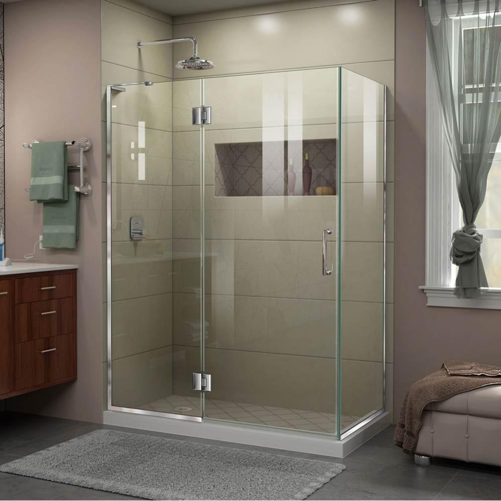 DreamLine Unidoor-X 48 3/8 in. W x 30 in. D x 72 in. H Hinged Shower Enclosure in Chrome