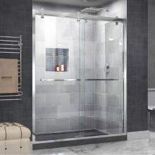 Dreamline Showers SHDR-1560760-08 - DreamLine Cavalier 56-60 in. W x 77 3/8 in. H Semi-Frameless Bypass Sliding Shower Door in Polishe