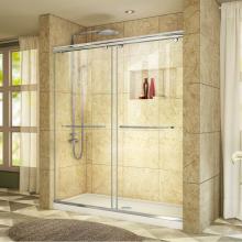 Dreamline Showers DL-6941C-01CL - DreamLine Charisma 32 in. D x 60 in. W x 78 3/4 in. H Bypass Shower Door in Chrome with Center Dra