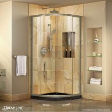 Dreamline Showers DL-6702-89-04 - DreamLine Prime 36 in. x 74 3/4 in. Semi-Frameless Clear Glass Sliding Shower Enclosure in Brushed