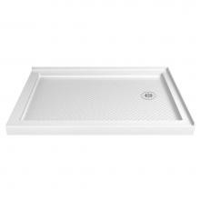 Dreamline Showers DLT-1034482 - DreamLine SlimLine 34 in. D x 48 in. W x 2 3/4 in. H Right Drain Double Threshold Shower Base in W