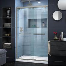 Dreamline Showers DL-7009C-04 - DreamLine Encore 34 in. D x 48 in. W x 78 3/4 in. H Bypass Shower Door in Brushed Nickel and Cente