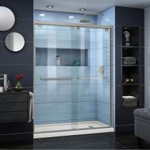 Dreamline Showers DL-7006R-22-04 - DreamLine Encore 34 in. D x 60 in. W x 78 3/4 in. H Bypass Shower Door in Brushed Nickel and Right
