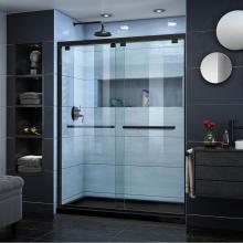 Dreamline Showers DL-7003C-88-09 - DreamLine Encore 32 in. D x 54 in. W x 78 3/4 in. H Bypass Shower Door in Satin Black and Center D