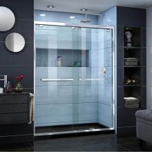 Dreamline Showers DL-7007R-88-01 - DreamLine Encore 36 in. D x 60 in. W x 78 3/4 in. H Bypass Shower Door in Chrome and Right Drain B