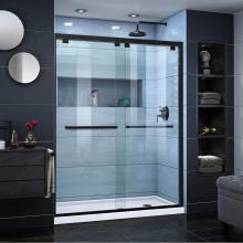 Dreamline Showers DL-7005R-09 - DreamLine Encore 32 in. D x 60 in. W x 78 3/4 in. H Bypass Shower Door in Satin Black and Right Dr